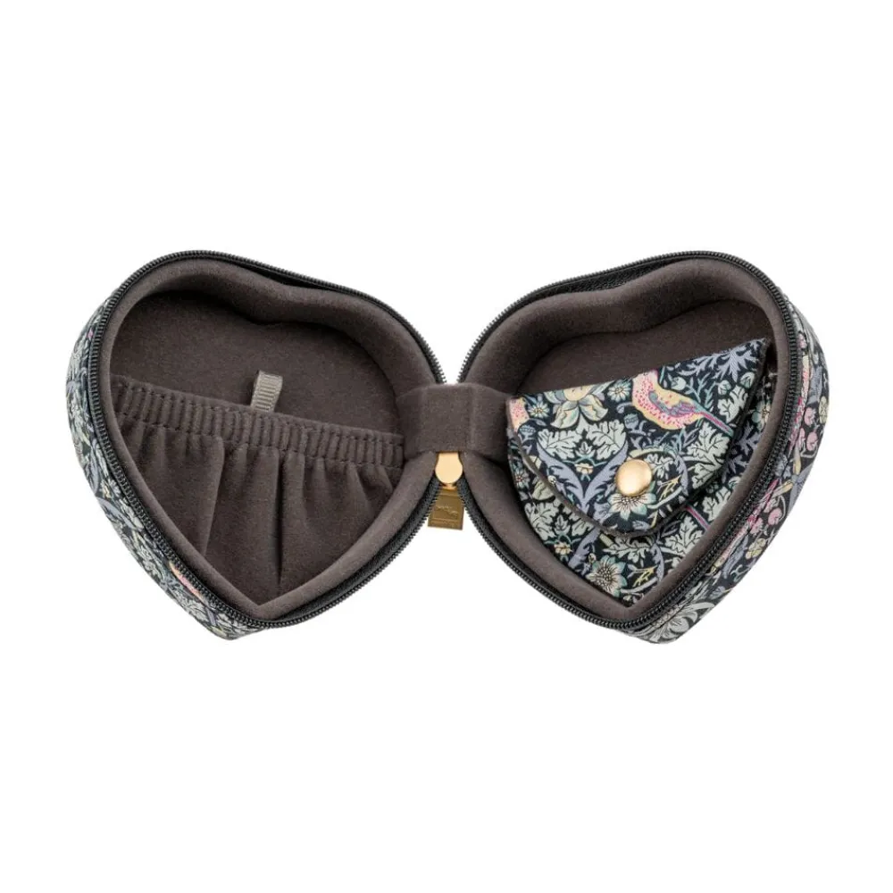 Bon Dep Oppbevaring|Smykkeskrin|Smykkeskrin Heart Liberty Strawberry Thief Black