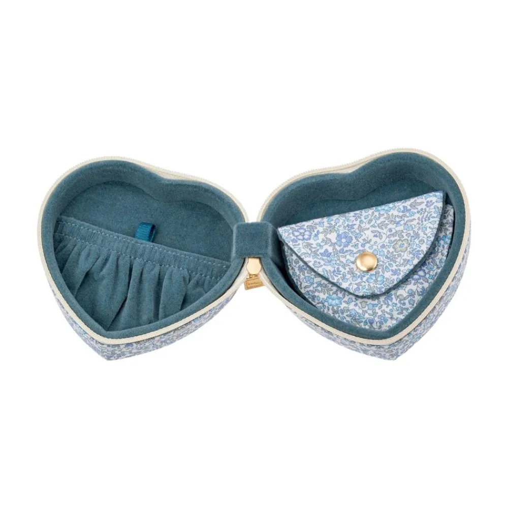 Bon Dep Oppbevaring|Smykkeskrin|Smykkeskrin Heart Liberty Katie & Millie Light blue