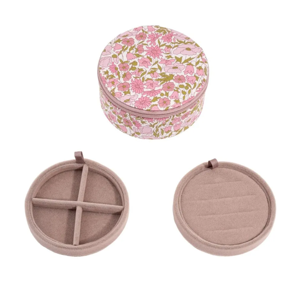 Bon Dep Oppbevaring|Smykkeskrin|Smykkeskrin Round Liberty Poppy & Daisy