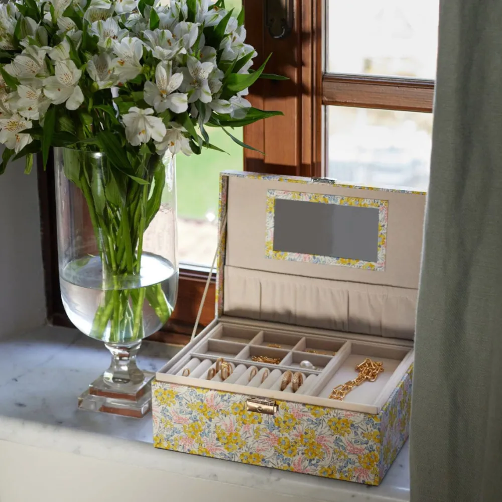 Bon Dep Oppbevaring|Smykkeskrin|Smykkeskrin Square Liberty Swirling Petals