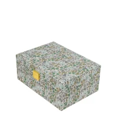 Bon Dep Oppbevaring|Smykkeskrin|Smykkeskrin Square Liberty Poppy & Daisy Teal