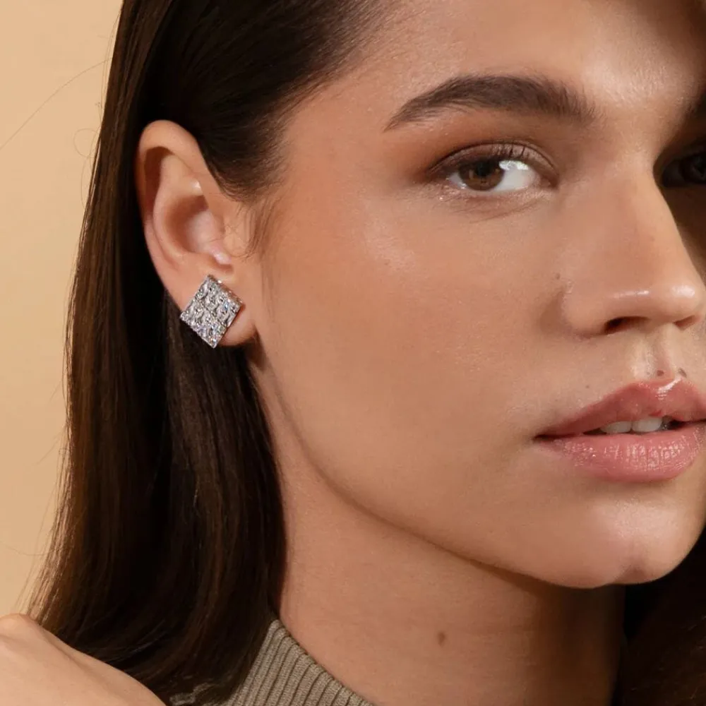 Caroline Svedbom Øredobber|Evelyne Rhodium Crystal