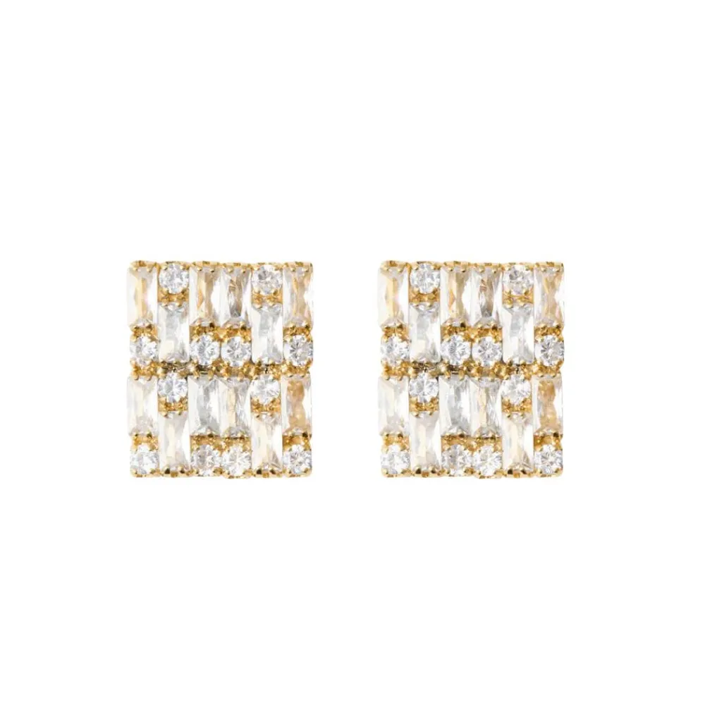 Caroline Svedbom Øredobber|Evelyne Earrings Gold Crystal