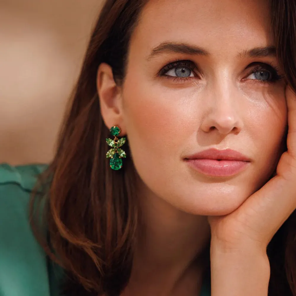 Caroline Svedbom Øredobber|Mini Dione Earrings | Majestic Green Combo