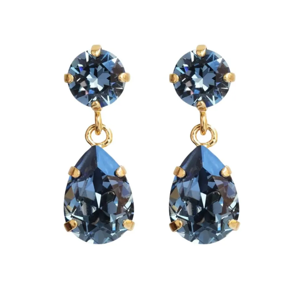 Caroline Svedbom Øredobber|Mini Drop Earrings | Denim Blue