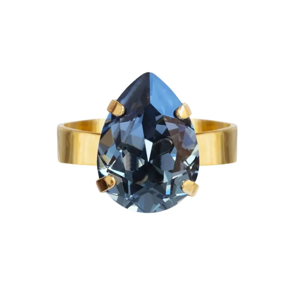 Caroline Svedbom Ringer|Mini Drop Ring | Denim Blue