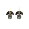 Caroline Svedbom Øredobber|Petite Timo Earrings Gold Black Diamond Jet