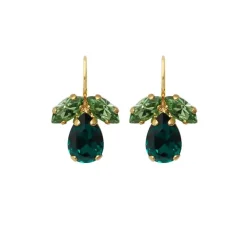 Caroline Svedbom Øredobber|Petite Timo Earrings Gold Green Combo