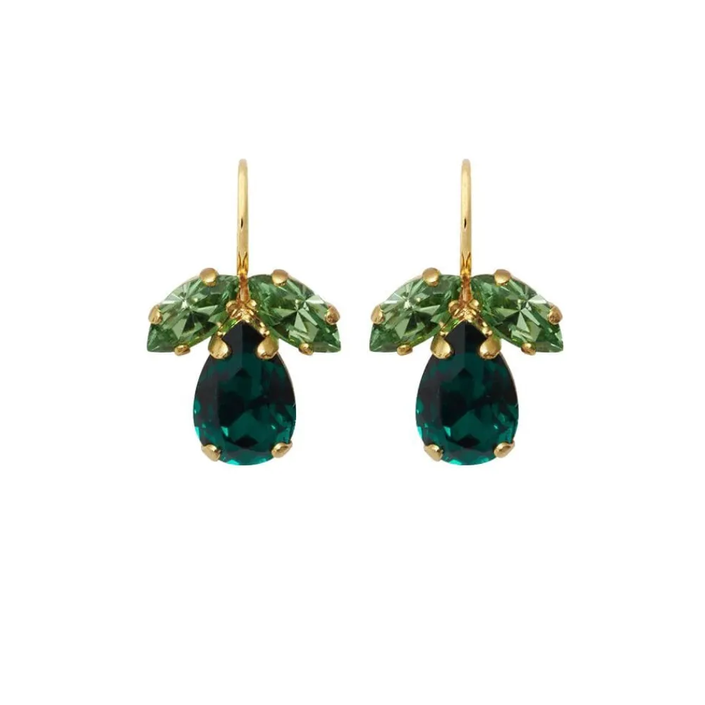 Caroline Svedbom Øredobber|Petite Timo Earrings Gold Green Combo