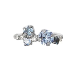 Caroline Svedbom Ringer|Stardust Ring Rhodium Blue Combo