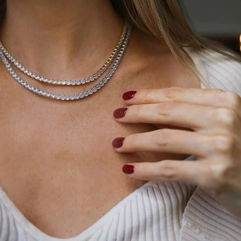 Caroline Svedbom Kjeder|Zara Necklace | Crystal Rhodium