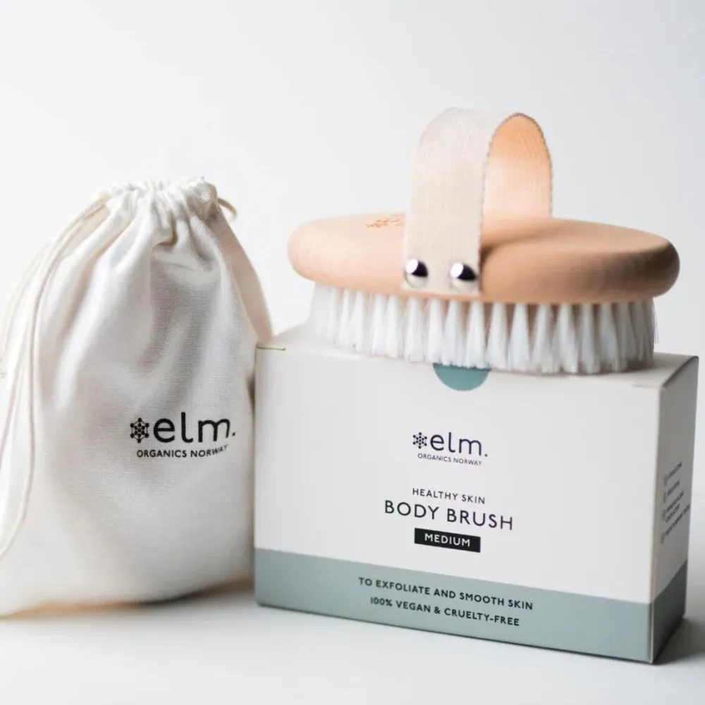 Elm Organics Gravid Og Ammende|Produktkit|elm. Body Brush Medium