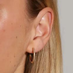 Emilia by Bon Dep Øredobber|Emilia - Large Hoops White