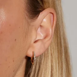 Emilia by Bon Dep Øredobber|Emilia - Medium Hoops White