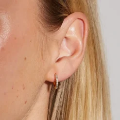 Emilia by Bon Dep Øredobber|Emilia - Small Hoops White