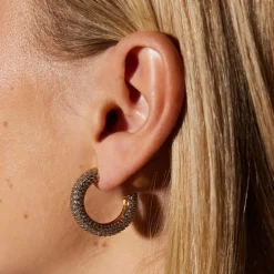 Emilia by Bon Dep Øredobber|Emilia Chunky Hoops White