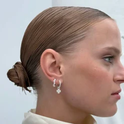 Emilia by Bon Dep Øredobber|Emilia Medium Silver Hoops