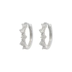 Emilia by Bon Dep Øredobber|Emilia Mixed Medium Hoops Silver