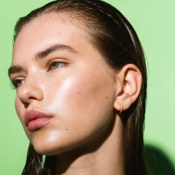 Emilia by Bon Dep Øredobber|Emilia Small Slim Hoops White