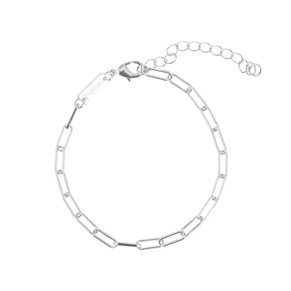 Emilia by Bon Dep Armbånd|Emilia Thick Chain Bracelet 16-20 cm Silver