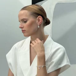 Emilia by Bon Dep Armbånd|Emilia Thick Chain Bracelet 16-20 cm Silver